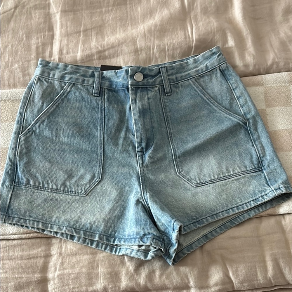 Blank NYC Blue Jean Shorts High-Waisted